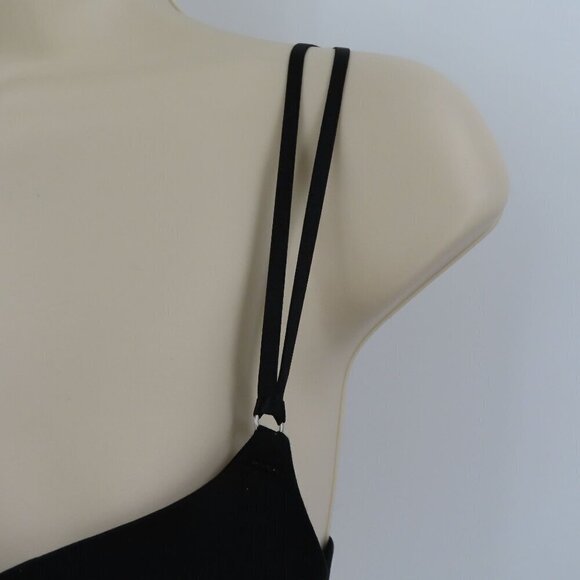 Aerie 32B Maddie Push Up Bra Padded Underwire Strappy Straps Solid Black Women - Picture 5 of 15